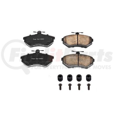 17-696 by POWERSTOP BRAKES - Z17 EVOLUTION CERAMIC BRAKE PADS W/ HARDWARE