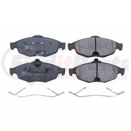 17-869 by POWERSTOP BRAKES - Z17 EVOLUTION CERAMIC BRAKE PADS W/ HARDWARE