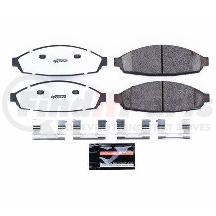 Z26931 by POWERSTOP BRAKES - Z26 STREET PERFORMANCE CARBON-FIBER CERAMIC BRAKE PADS W/ HARDWARE