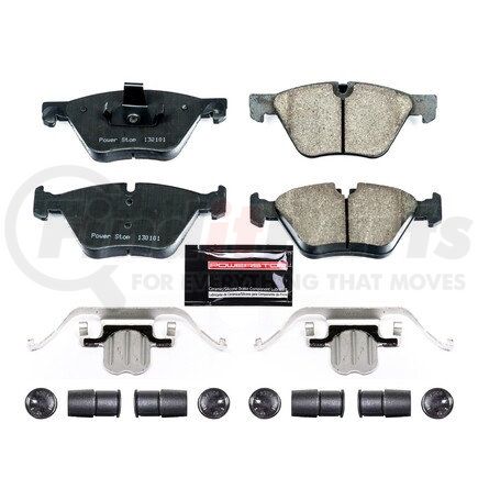 Z231504 by POWERSTOP BRAKES - Z23 EVOLUTION SPORT CARBON-FIBER BRAKE PADS W/ HARDWARE