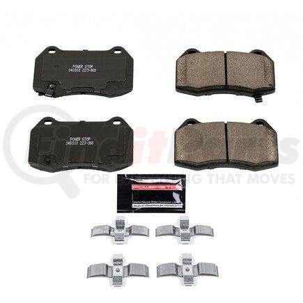 Z23960 by POWERSTOP BRAKES - Z23 EVOLUTION SPORT CARBON-FIBER BRAKE PADS W/ HARDWARE