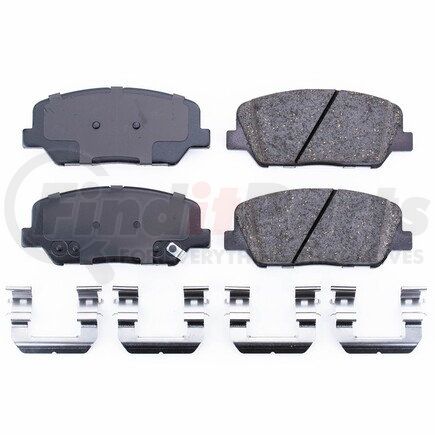 17-1413 by POWERSTOP BRAKES - Z17 EVOLUTION CERAMIC BRAKE PADS W/ HARDWARE