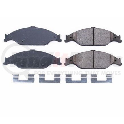 17-804 by POWERSTOP BRAKES - Z17 EVOLUTION CERAMIC BRAKE PADS W/ HARDWARE