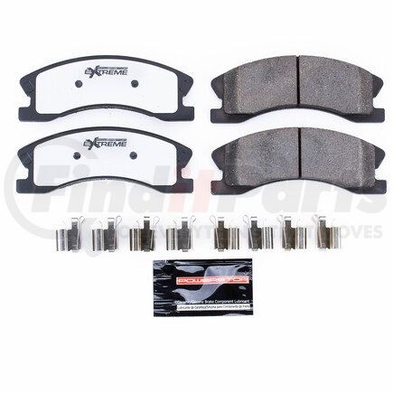 Z26-945 by POWERSTOP BRAKES - Z26 STREET PERFORMANCE CARBON-FIBER CERAMIC BRAKE PADS W/ HARDWARE