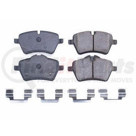 17-1204 by POWERSTOP BRAKES - Z17 EVOLUTION CERAMIC BRAKE PADS W/ HARDWARE