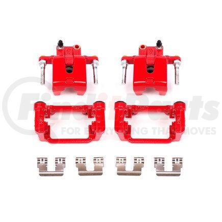 S4970 by POWERSTOP BRAKES - Red Powder Coated Calipers