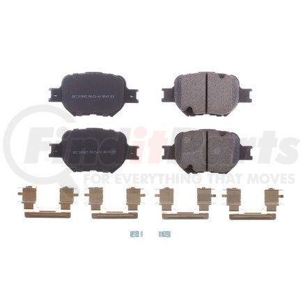 17-817 by POWERSTOP BRAKES - Z17 EVOLUTION CERAMIC BRAKE PADS W/ HARDWARE