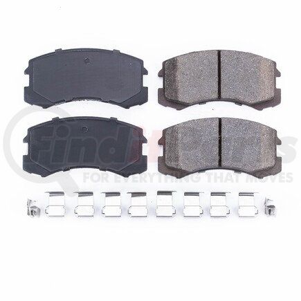 17-904 by POWERSTOP BRAKES - Z17 EVOLUTION CERAMIC BRAKE PADS W/ HARDWARE