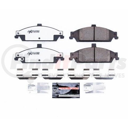 Z26727 by POWERSTOP BRAKES - Z26 STREET PERFORMANCE CARBON-FIBER CERAMIC BRAKE PADS W/ HARDWARE