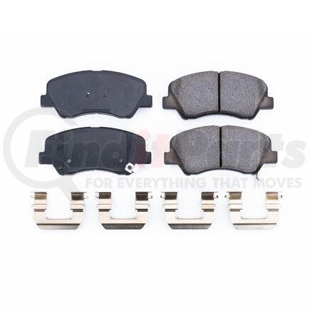 17-1593 by POWERSTOP BRAKES - Z17 EVOLUTION CERAMIC BRAKE PADS W/ HARDWARE