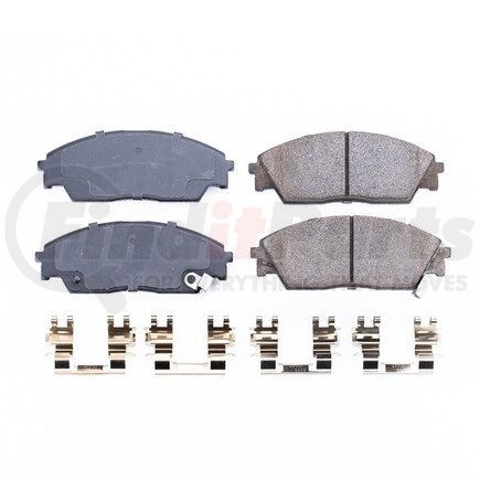 17373 by POWERSTOP BRAKES - Z17 EVOLUTION CERAMIC BRAKE PADS W/ HARDWARE