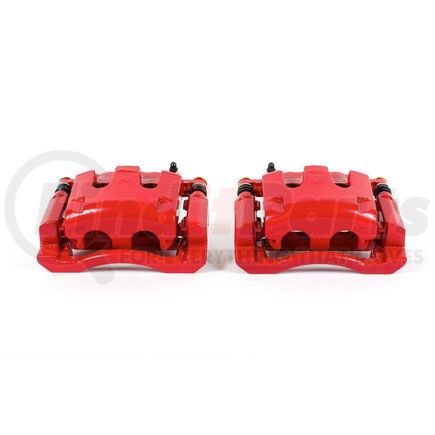 S5028 by POWERSTOP BRAKES - Red Powder Coated Calipers