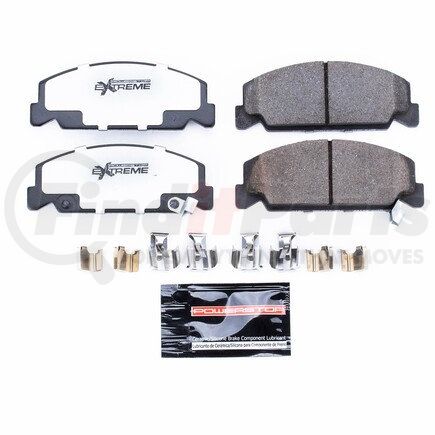 Z26273 by POWERSTOP BRAKES - Z26 STREET PERFORMANCE CARBON-FIBER CERAMIC BRAKE PADS W/ HARDWARE