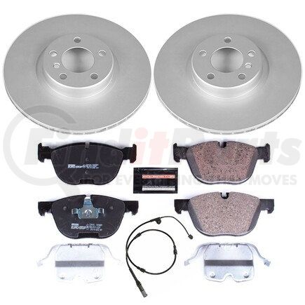 ESK6061 by POWERSTOP BRAKES - Genuine Geomet® Coated Rotors, ECE-R90 Disc Brake Pad Set + Hardware Kit