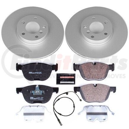 ESK6064 by POWERSTOP BRAKES - Genuine Geomet® Coated Rotors, ECE-R90 Disc Brake Pad Set + Hardware Kit