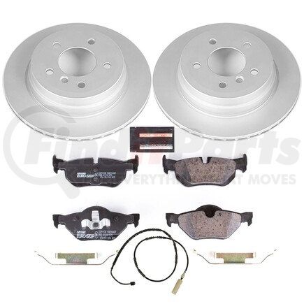 ESK5980 by POWERSTOP BRAKES - Genuine Geomet® Coated Rotors, ECE-R90 Disc Brake Pad Set + Hardware Kit