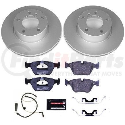 ESK628 by POWERSTOP BRAKES - Genuine Geomet® Coated Rotors, ECE-R90 Disc Brake Pad Set + Hardware Kit