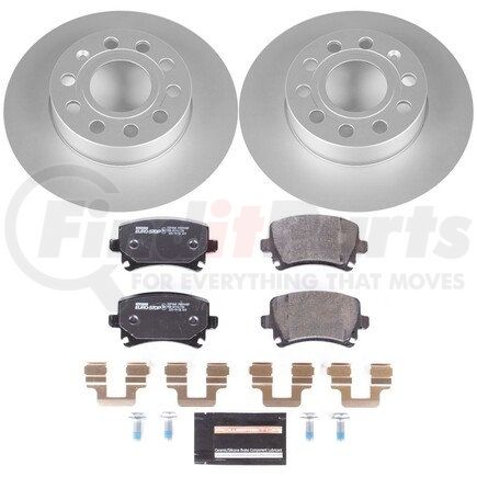 ESK4627 by POWERSTOP BRAKES - Genuine Geomet® Coated Rotors, ECE-R90 Disc Brake Pad Set + Hardware Kit