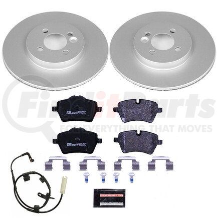 ESK6068 by POWERSTOP BRAKES - Genuine Geomet® Coated Rotors, ECE-R90 Disc Brake Pad Set + Hardware Kit