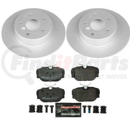 ESK6152 by POWERSTOP BRAKES - Genuine Geomet® Coated Rotors, ECE-R90 Disc Brake Pad Set + Hardware Kit