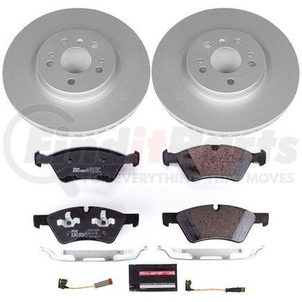 ESK4642 by POWERSTOP BRAKES - Genuine Geomet® Coated Rotors, ECE-R90 Disc Brake Pad Set + Hardware Kit