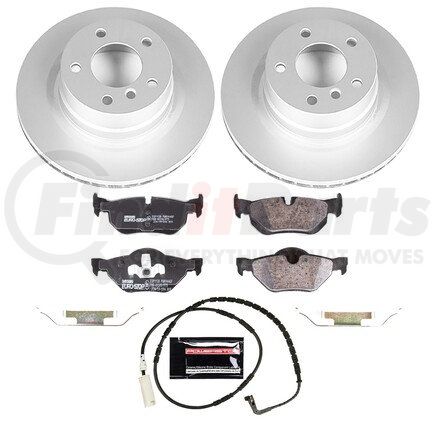 ESK044 by POWERSTOP BRAKES - Genuine Geomet® Coated Rotors, ECE-R90 Disc Brake Pad Set + Hardware Kit