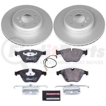 ESK2918 by POWERSTOP BRAKES - Genuine Geomet® Coated Rotors, ECE-R90 Disc Brake Pad Set + Hardware Kit