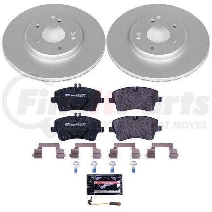 ESK2925 by POWERSTOP BRAKES - Genuine Geomet® Coated Rotors, ECE-R90 Disc Brake Pad Set + Hardware Kit