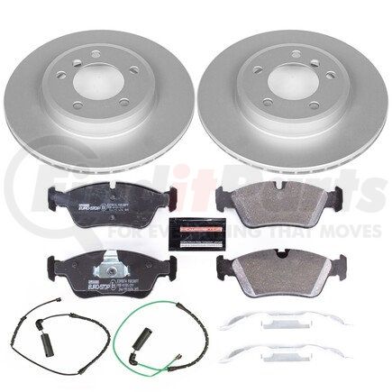 ESK868 by POWERSTOP BRAKES - Genuine Geomet® Coated Rotors, ECE-R90 Disc Brake Pad Set + Hardware Kit