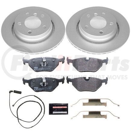 ESK877 by POWERSTOP BRAKES - Genuine Geomet® Coated Rotors, ECE-R90 Disc Brake Pad Set + Hardware Kit