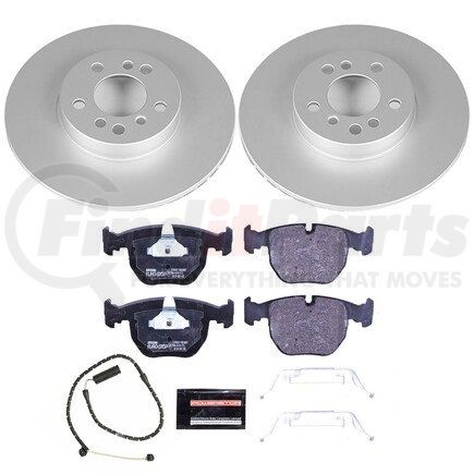 ESK879 by POWERSTOP BRAKES - Genuine Geomet® Coated Rotors, ECE-R90 Disc Brake Pad Set + Hardware Kit