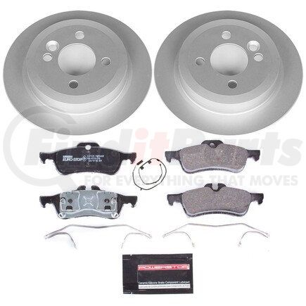 ESK5726 by POWERSTOP BRAKES - Genuine Geomet® Coated Rotors, ECE-R90 Disc Brake Pad Set + Hardware Kit