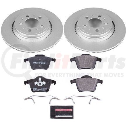 ESK3039 by POWERSTOP BRAKES - Genuine Geomet® Coated Rotors, ECE-R90 Disc Brake Pad Set + Hardware Kit