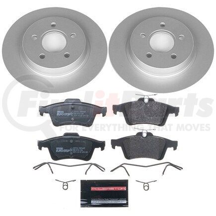 ESK4613 by POWERSTOP BRAKES - Genuine Geomet® Coated Rotors, ECE-R90 Disc Brake Pad Set + Hardware Kit