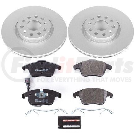 ESK2963 by POWERSTOP BRAKES - Genuine Geomet® Coated Rotors, ECE-R90 Disc Brake Pad Set + Hardware Kit