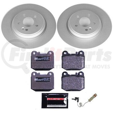 ESK5261 by POWERSTOP BRAKES - Genuine Geomet® Coated Rotors, ECE-R90 Disc Brake Pad Set + Hardware Kit