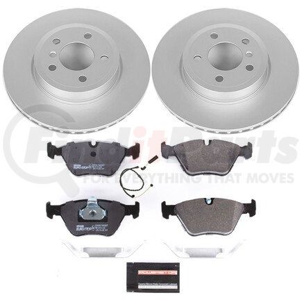 ESK5298 by POWERSTOP BRAKES - Genuine Geomet® Coated Rotors, ECE-R90 Disc Brake Pad Set + Hardware Kit