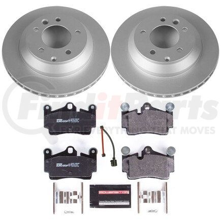 ESK5312 by POWERSTOP BRAKES - Genuine Geomet® Coated Rotors, ECE-R90 Disc Brake Pad Set + Hardware Kit