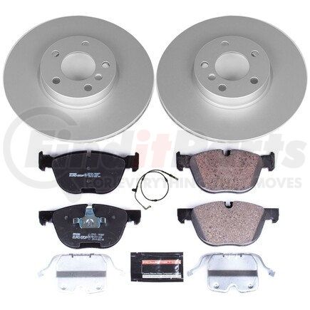 ESK4693 by POWERSTOP BRAKES - Genuine Geomet® Coated Rotors, ECE-R90 Disc Brake Pad Set + Hardware Kit