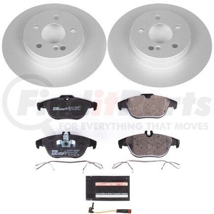 ESK5625 by POWERSTOP BRAKES - Genuine Geomet® Coated Rotors, ECE-R90 Disc Brake Pad Set + Hardware Kit