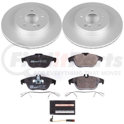 ESK5626 by POWERSTOP BRAKES - Genuine Geomet® Coated Rotors, ECE-R90 Disc Brake Pad Set + Hardware Kit