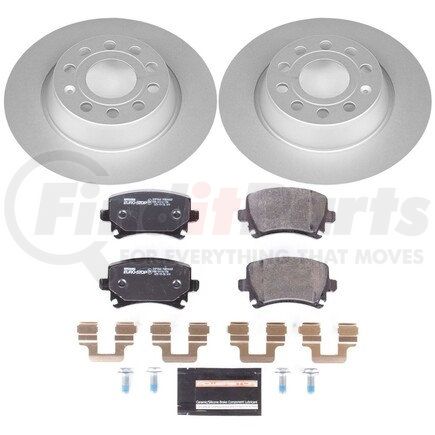 ESK5662 by POWERSTOP BRAKES - Genuine Geomet® Coated Rotors, ECE-R90 Disc Brake Pad Set + Hardware Kit