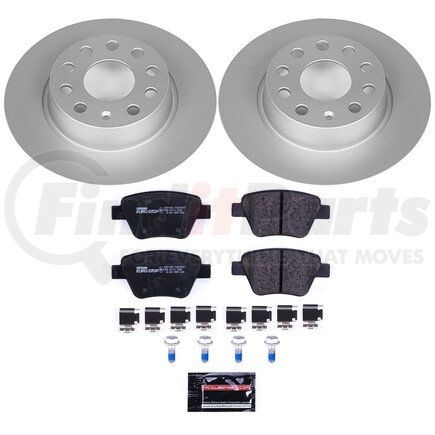 ESK5667 by POWERSTOP BRAKES - Genuine Geomet® Coated Rotors, ECE-R90 Disc Brake Pad Set + Hardware Kit