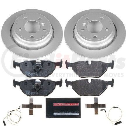 ESK3125 by POWERSTOP BRAKES - Genuine Geomet® Coated Rotors, ECE-R90 Disc Brake Pad Set + Hardware Kit