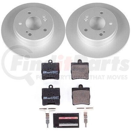 ESK368 by POWERSTOP BRAKES - Genuine Geomet® Coated Rotors, ECE-R90 Disc Brake Pad Set + Hardware Kit