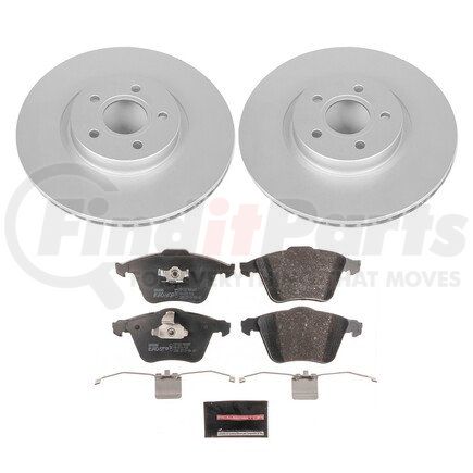 ESK5430 by POWERSTOP BRAKES - Genuine Geomet® Coated Rotors, ECE-R90 Disc Brake Pad Set + Hardware Kit