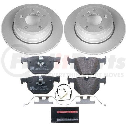 ESK5491 by POWERSTOP BRAKES - Genuine Geomet® Coated Rotors, ECE-R90 Disc Brake Pad Set + Hardware Kit