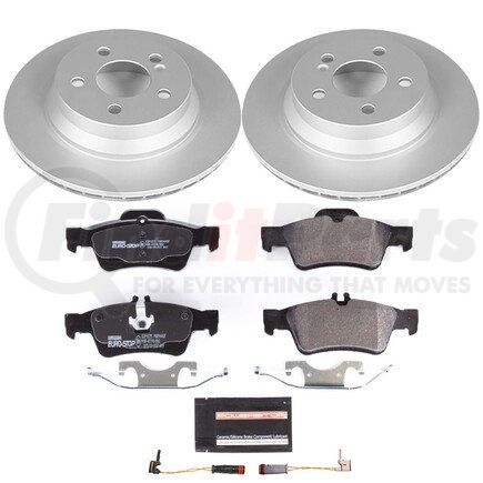 ESK5322 by POWERSTOP BRAKES - Genuine Geomet® Coated Rotors, ECE-R90 Disc Brake Pad Set + Hardware Kit