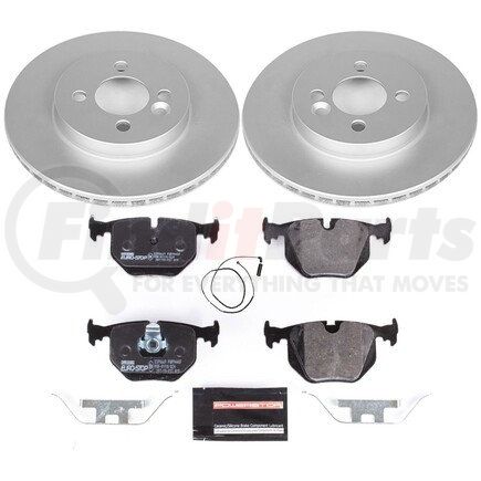 ESK5729 by POWERSTOP BRAKES - Genuine Geomet® Coated Rotors, ECE-R90 Disc Brake Pad Set + Hardware Kit