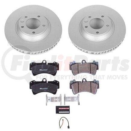 ESK4558 by POWERSTOP BRAKES - Genuine Geomet® Coated Rotors, ECE-R90 Disc Brake Pad Set + Hardware Kit